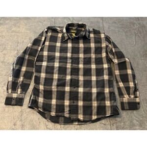 Men's Cabelas Button-Up Shirt Sz Medium Long‎ Sleeve Plaid
